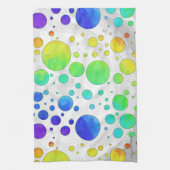 Rainbow Icy Polka Dot Pattern Theedoek (Verticaal)