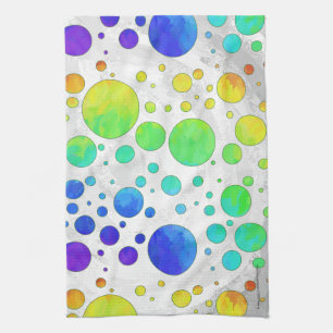 Rainbow Icy Polka Dot Pattern Theedoek