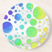 Rainbow Icy Polka Dot Pattern Zandsteen Onderzetter (Voorkant)