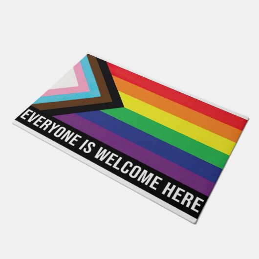 Rainbow Iedereen is hier welkom Deurmat (Schuin)