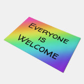 Rainbow Iedereen is Welkom Doormat Deurmat (Schuin)