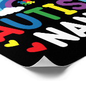 Rainbow Ik ben een trots autisme Nana Autism Aware Poster (Hoek)