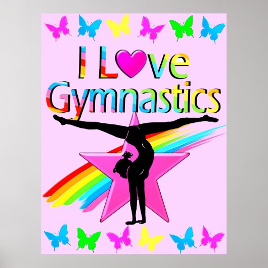  RAINBOW IK HOOR VAN GYMNASTISCH ONTWERP POSTER (Voorkant)