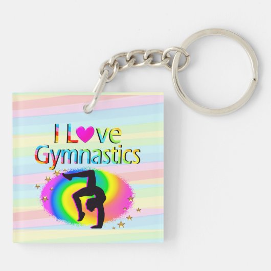 RAINBOW IK HOU VAN GYMNASTIEK SLEUTELHANGERS (Achterkant)