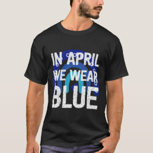 Rainbow In april Draag we Blue Autism Awareness Mo T-shirt