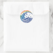 Rainbow in Hawaii: Waves, Life Ronde Sticker (Tas)