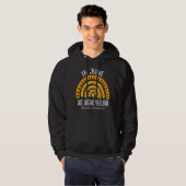Rainbow In juni Draag we Gele albinisme Bewustheid Hoodie (Voorkant volledig)