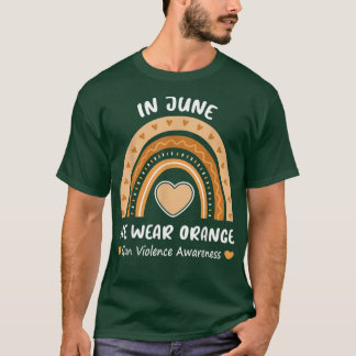 Rainbow In juni Draag we Oranje Pistool gewelddadi T-shirt