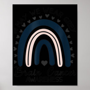 Rainbow In mei Draag we het bewustzijn van grijze Poster