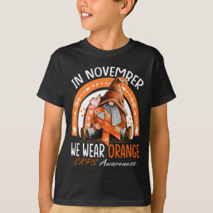 Rainbow In November Draag we Oranje CRPS Bewustzij T-shirt