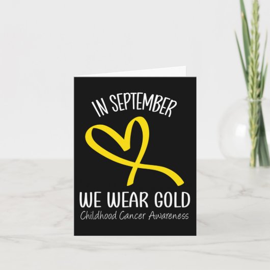 Rainbow In september Draag we Gold Childhood Cance Kaart (Voorkant)