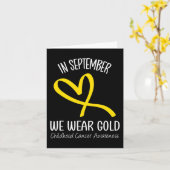 Rainbow In september Draag we Gold Childhood Cance Kaart (Gele Bloem)