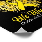 Rainbow In september Draag we Gold Childhood Cance Poster (Hoek)