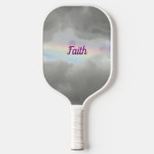 Rainbow in Storm Clouds Photographic Sky Pickleball Paddle (Voorkant)
