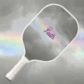 Rainbow in Storm Clouds Photographic Sky Pickleball Paddle