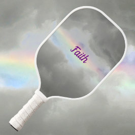 Rainbow in Storm Clouds Photographic Sky Pickleball Paddle