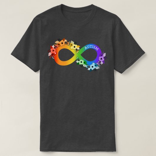 Rainbow Infinity ADHD Autism Fighter Autism Awaren T-shirt (Design voorkant)