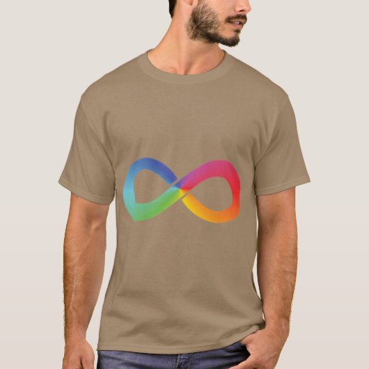 Rainbow Infinity Autisme Bewustzijn Neurodiversite T-shirt (Voorkant)