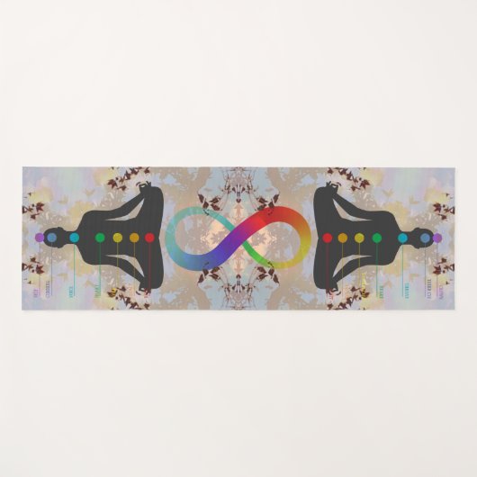 Rainbow Infinity Chakra Yogi Astral Body Yoga Mat (Voorkant (horizontaal))