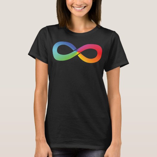 Rainbow Infinity Love Autisme Neurodiversity T-shirt (Voorkant)