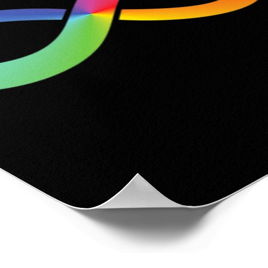 Rainbow Infinity Symbol Autisme Awareness Neurodiv Poster (Hoek)