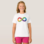 Rainbow Infinity Symbool Autisme ADHD Neurodiversi T-shirt (Voorkant volledig)