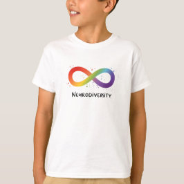 Rainbow Infinity Symbool Neurodiversiteit Bewustzi T-shirt