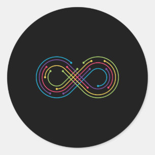 Rainbow Infinity Symbool Pride Autism Awareness Ne Ronde Sticker