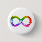 Rainbow Infinity symbool Ronde Button 3,2 Cm (Voorkant)
