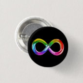 Rainbow Infinity symbool Ronde Button 3,2 Cm (Voorkant /achterkant)