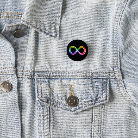 Rainbow Infinity symbool Ronde Button 3,2 Cm (In situ)