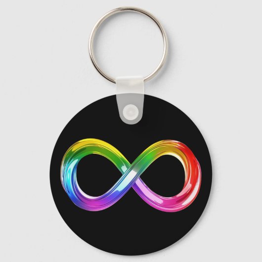 Rainbow Infinity symbool Sleutelhanger (Achterkant)