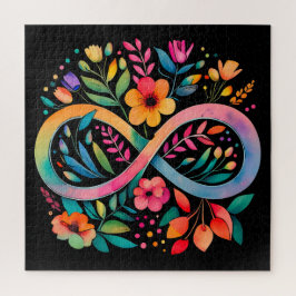 Rainbow Infinity Waterverf Flowers Autisme Legpuzzel