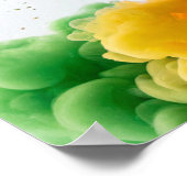 Rainbow Ink Cascade in het water Poster (Hoek)