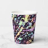Rainbow Ink Splash Extreme : Papieren Bekers (Achterkant)