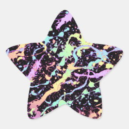 Rainbow Ink Splash Extreme : Ster Sticker