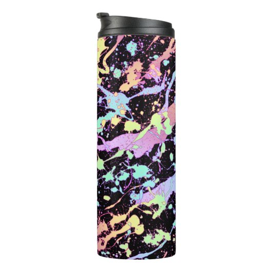 Rainbow Ink Splash Extreme : Thermosbeker (Geroteerd rechts)