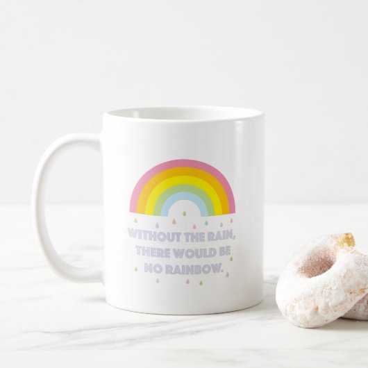 Rainbow-Inspirerend en Motivatie offerte Koffiemok (Met donut)
