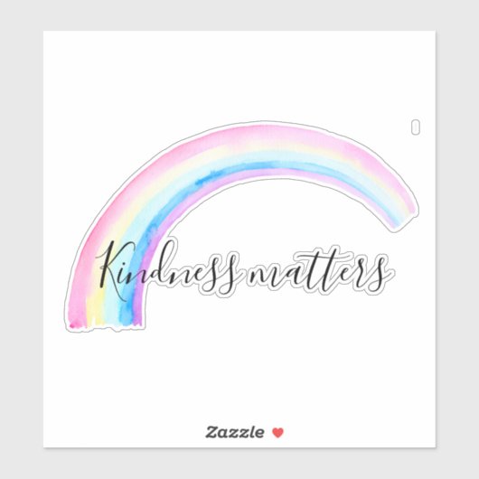 Rainbow Inspirerend Quote Sticker (Vel)