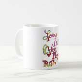 Rainbow Inspirerend Words Mok (Voorkant links)