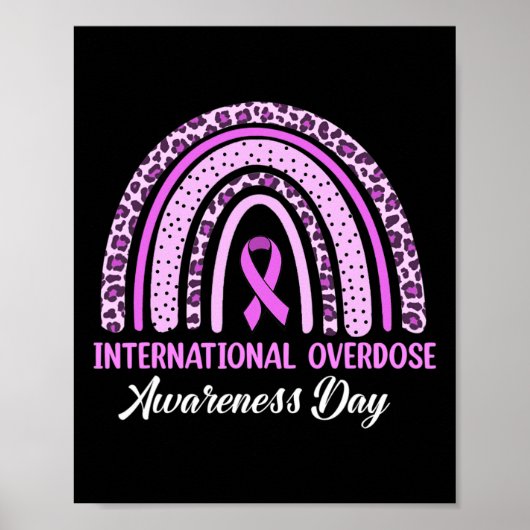 Rainbow International Overdose Awareness Day Purpl Poster (Voorkant)