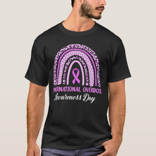 Rainbow International Overdose Awareness Day Purpl T-shirt (Voorkant)