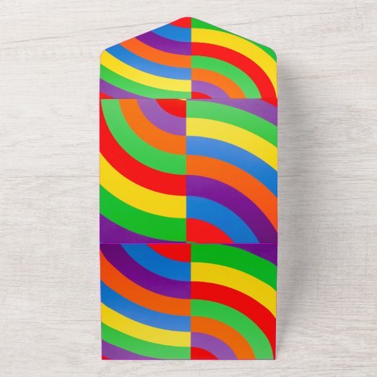 RAINBOW INVITATION GREETTING PAKKET ALL IN ONE UITNODIGING (Buitenkant)