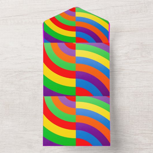 RAINBOW INVITATION GREETTING PAKKET ALL IN ONE UITNODIGING (Binnen)