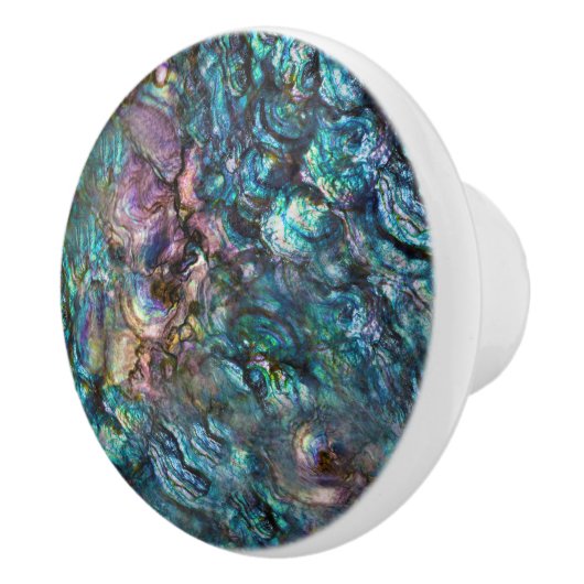 Rainbow Iridescent Abalone Zee Shell Keramische Knop (Rechts)