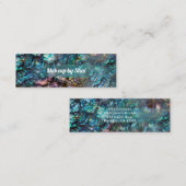Rainbow Iridescent Abalone Zee Shell Mini Visitekaartje (Voorkant / Achterkant)