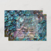 Rainbow Iridescent Abalone Zee Shell RSVP reply (Voorkant / Achterkant)