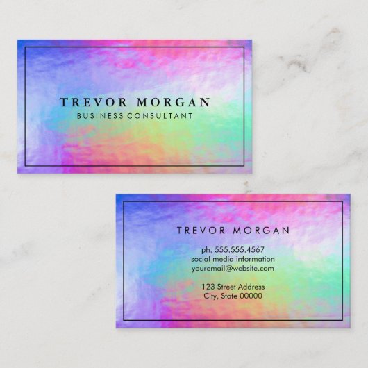 Rainbow Iridescent Colors Visitekaartje (Voorkant / Achterkant)