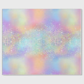Rainbow Iridescent Folie en holografisch glitter Cadeaupapier (Vlak)