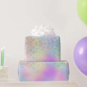 Rainbow Iridescent Folie en holografisch glitter Cadeaupapier